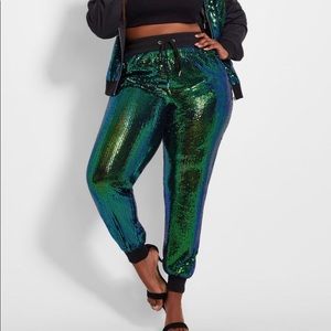 NWT Ashely Stewart sequin jogging pants 30/32